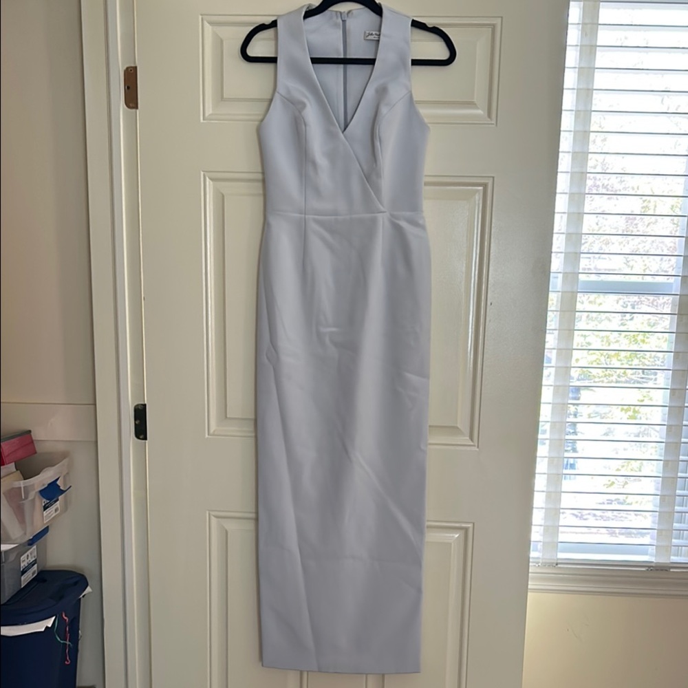 Stunning Classic Silver John Ataker Evening Gown